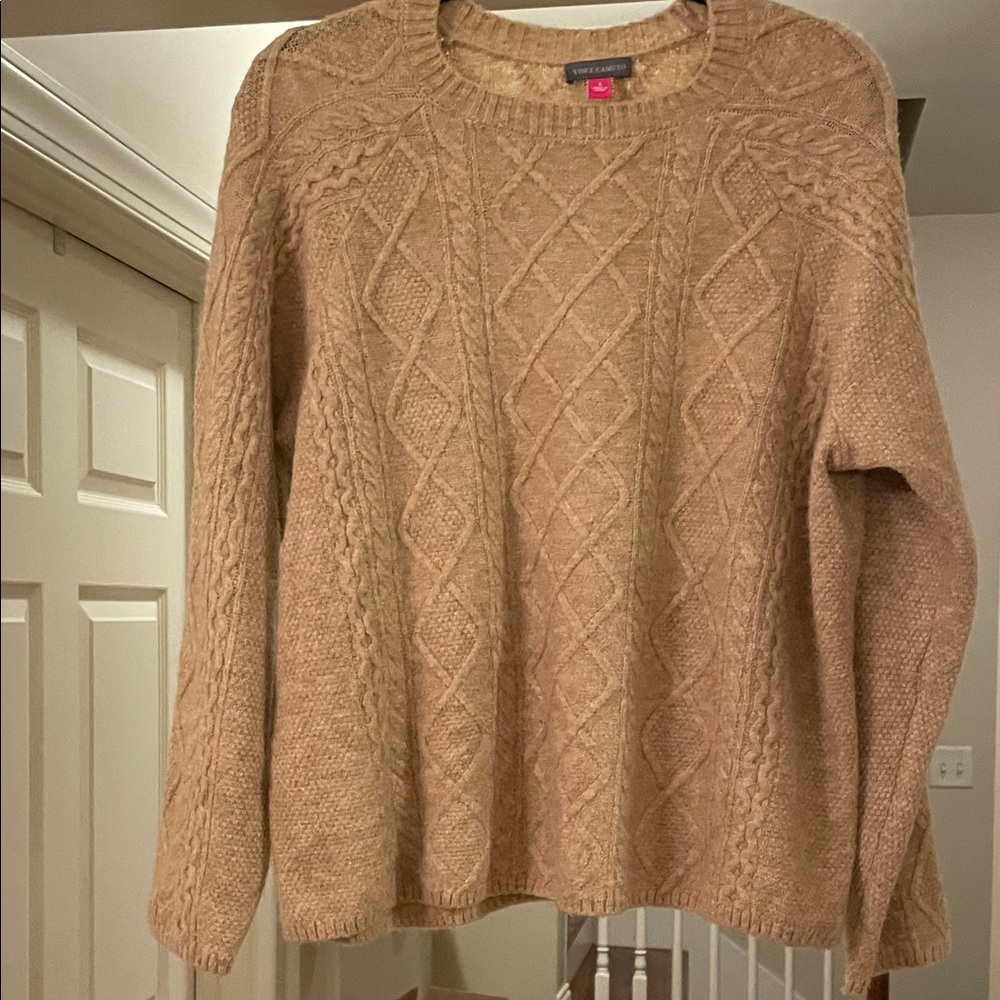 Vince Camuto Cable Knit Sweater - Brown